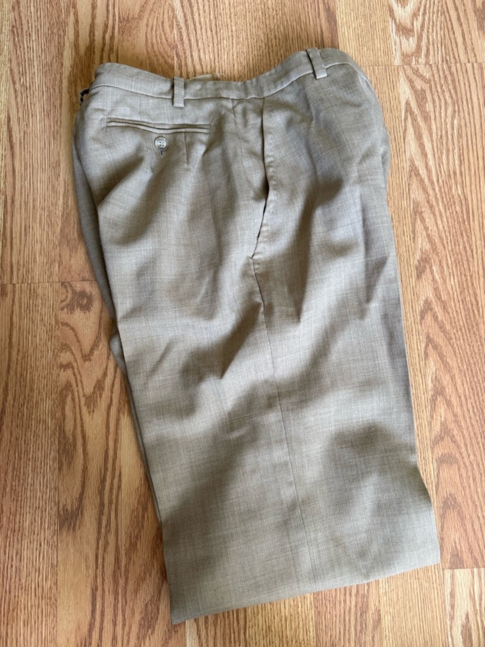 MaxMara Beige/Tan Wool Blend Trousers